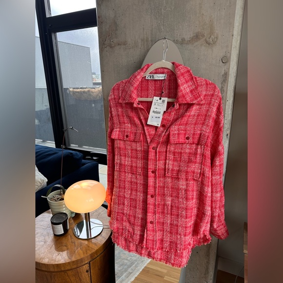 NWT Zara Check Woven Overshirt - Picture 6 of 8